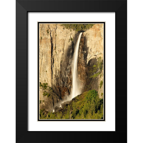 Bridalveil Fall-Yosemite National Park-California Black Modern Wood Framed Art Print with Double Matting by Jones, Adam