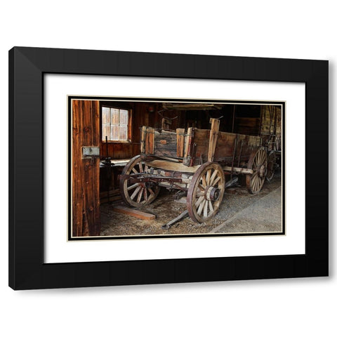 Abandoned ore wagon-Bodie State Historic Park-California Black Modern Wood Framed Art Print with Double Matting by Jones, Adam