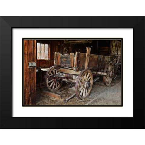 Abandoned ore wagon-Bodie State Historic Park-California Black Modern Wood Framed Art Print with Double Matting by Jones, Adam