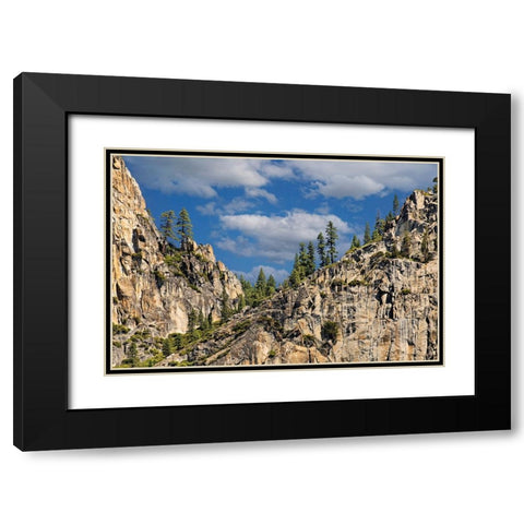 Granite valley walls-Yosemite National Park-California Black Modern Wood Framed Art Print with Double Matting by Jones, Adam