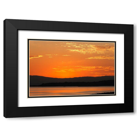 Sunrise-Mono Lake-California Black Modern Wood Framed Art Print with Double Matting by Jones, Adam