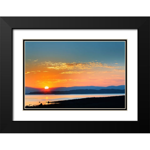 Sunrise-Mono Lake-California Black Modern Wood Framed Art Print with Double Matting by Jones, Adam