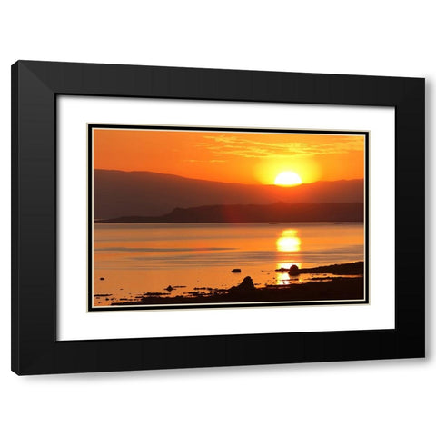 Sunrise-Mono Lake-California Black Modern Wood Framed Art Print with Double Matting by Jones, Adam