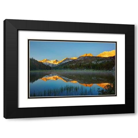 Alpine tarn-Tuolumne Meadows sunrise-Yosemite National Park-California Black Modern Wood Framed Art Print with Double Matting by Jones, Adam