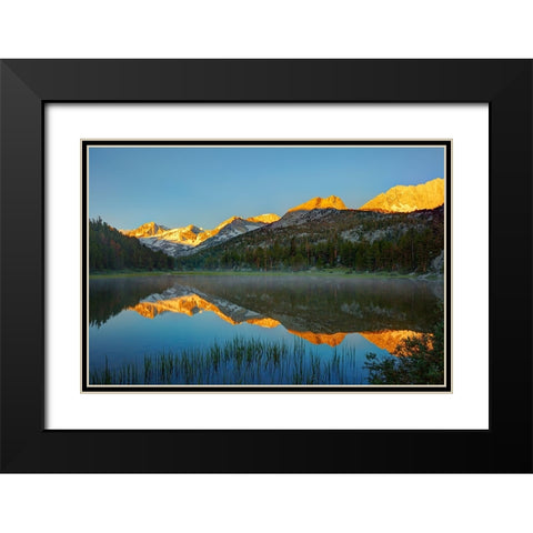 Alpine tarn-Tuolumne Meadows sunrise-Yosemite National Park-California Black Modern Wood Framed Art Print with Double Matting by Jones, Adam