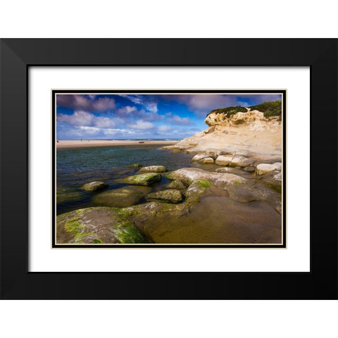 San Gregorio Beach-Big Sur-California-USA Black Modern Wood Framed Art Print with Double Matting by Miller, Anna