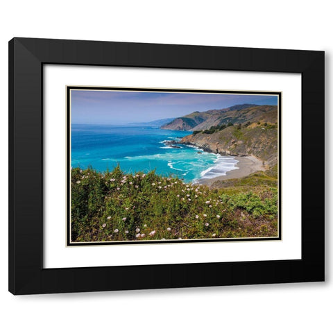 Big Sur Coastal Cliffs-California-USA Black Modern Wood Framed Art Print with Double Matting by Miller, Anna