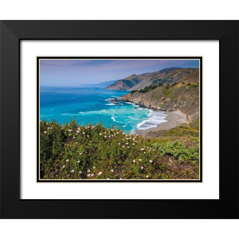Big Sur Coastal Cliffs-California-USA Black Modern Wood Framed Art Print with Double Matting by Miller, Anna