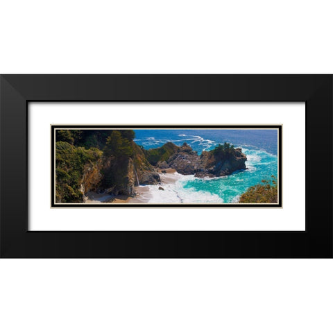 McWay Falls-Julia Pfeiffer Burns State Park-Big Sur-California-USA Black Modern Wood Framed Art Print with Double Matting by Miller, Anna