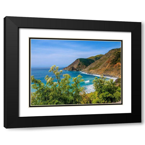 Big Sur Coastal Cliffs-California-USA Black Modern Wood Framed Art Print with Double Matting by Miller, Anna