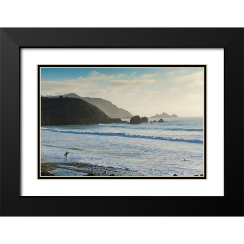 Rockaway Beach-Pacifica-California-USA Black Modern Wood Framed Art Print with Double Matting by Miller, Anna