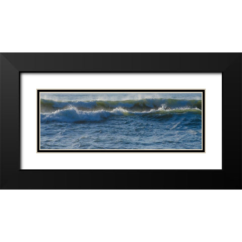 Large Waves on Rockaway Beach-Pacifica-California-USA Black Modern Wood Framed Art Print with Double Matting by Miller, Anna