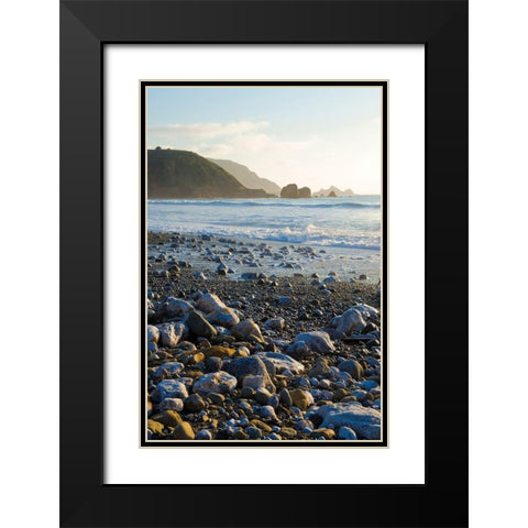 Rockaway Beach-Pacifica-California-USA Black Modern Wood Framed Art Print with Double Matting by Miller, Anna