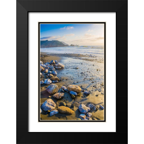 Rockaway Beach-Pacifica-California-USA Black Modern Wood Framed Art Print with Double Matting by Miller, Anna