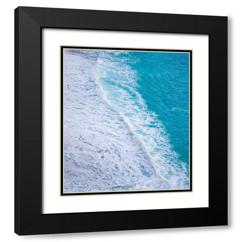 Waves on Beach-Julia Pfeiffer Burns State Park-Big Sur-California-USA Black Modern Wood Framed Art Print with Double Matting by Miller, Anna