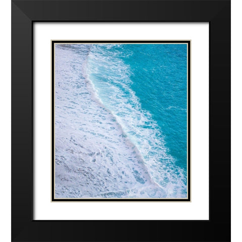 Waves on Beach-Julia Pfeiffer Burns State Park-Big Sur-California-USA Black Modern Wood Framed Art Print with Double Matting by Miller, Anna