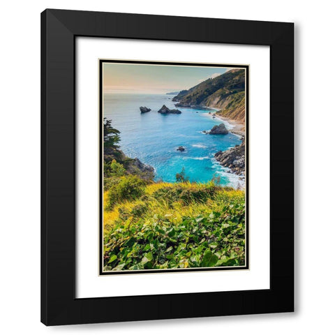 Big Sur Area-California-USA Black Modern Wood Framed Art Print with Double Matting by Miller, Anna