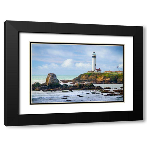 Pigeon Point Lighthouse-Big Sur-California-USA Black Modern Wood Framed Art Print with Double Matting by Miller, Anna