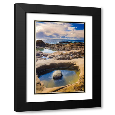 Tidepool-Point Lobos State Natural Reserve-California-USA Black Modern Wood Framed Art Print with Double Matting by Miller, Anna