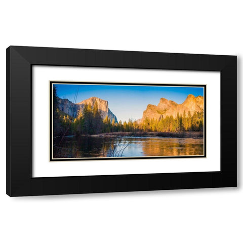Merced River-Yosemite National Park-California-USA Black Modern Wood Framed Art Print with Double Matting by Miller, Anna