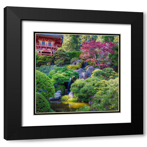 Pagoda-Japanese Tea Garden-Golden Gate Park-San Francisco-California-USA Black Modern Wood Framed Art Print with Double Matting by Miller, Anna