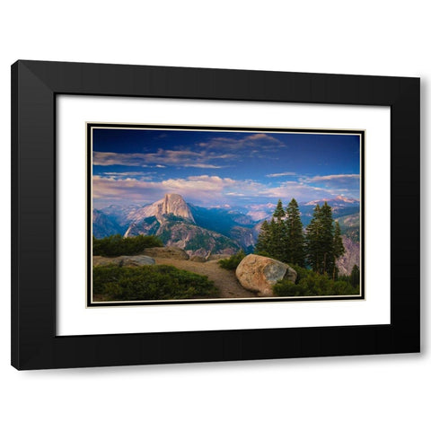 Half Dome from Glacier Point-Yosemite National Park-California-USA Black Modern Wood Framed Art Print with Double Matting by Miller, Anna