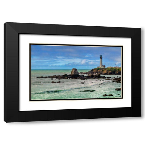 Pigeon Point Lighthouse-Big Sur-California-USA Black Modern Wood Framed Art Print with Double Matting by Miller, Anna