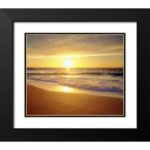 CA, San Diego La Jolla Shores beach at sunset Black Modern Wood Framed Art Print with Double Matting by Talbot Frank, Christopher