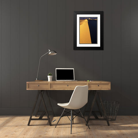 CA, Death Valley NP Patterns on Sand Dunes Black Modern Wood Framed Art Print with Double Matting by Welling, Dave