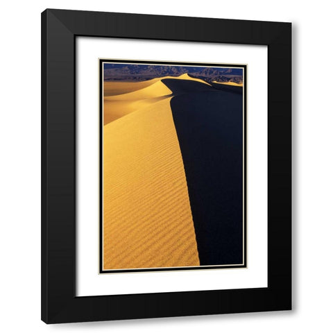 CA, Death Valley NP Patterns on Sand Dunes Black Modern Wood Framed Art Print with Double Matting by Welling, Dave
