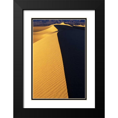 CA, Death Valley NP Patterns on Sand Dunes Black Modern Wood Framed Art Print with Double Matting by Welling, Dave