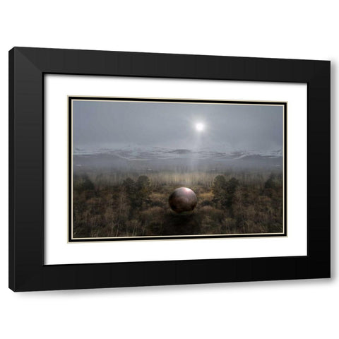 CA, Eastern Sierras Aspen trees in winter Black Modern Wood Framed Art Print with Double Matting by Kelley, David