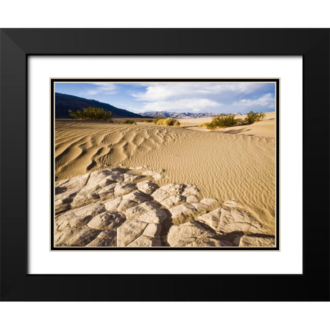 CA, Death Valley NP Mesquite Flat Sand Dunes Black Modern Wood Framed Art Print with Double Matting by Kaveney, Wendy