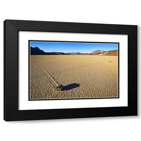 CA, Death Valley NP Two spirit stone trails Black Modern Wood Framed Art Print with Double Matting by Kaveney, Wendy