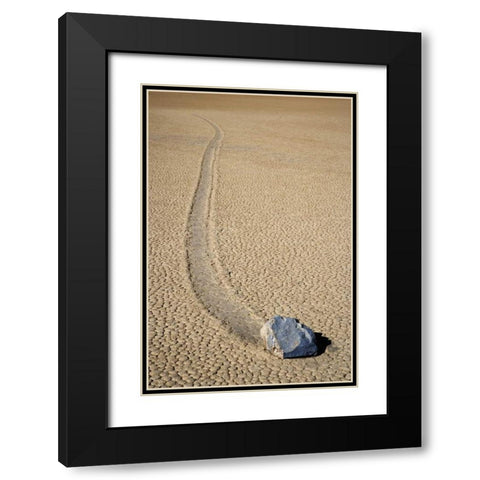 CA, Death Valley NP A mysterious sliding rock Black Modern Wood Framed Art Print with Double Matting by Flaherty, Dennis