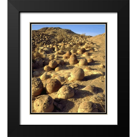 CA, San Diego Sandstone concretions patterns Black Modern Wood Framed Art Print with Double Matting by Talbot Frank, Christopher