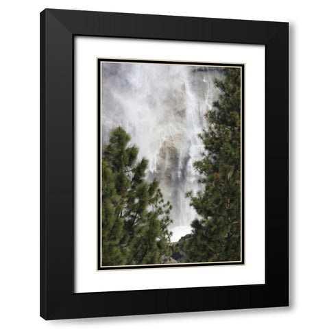 CA, Yosemite View o fYosemite Falls in March Black Modern Wood Framed Art Print with Double Matting by Noble Gardner, Nancy