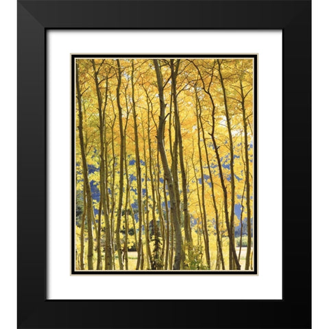 CA, Sierra Nevada Fall colors of aspen trees Black Modern Wood Framed Art Print with Double Matting by Talbot Frank, Christopher