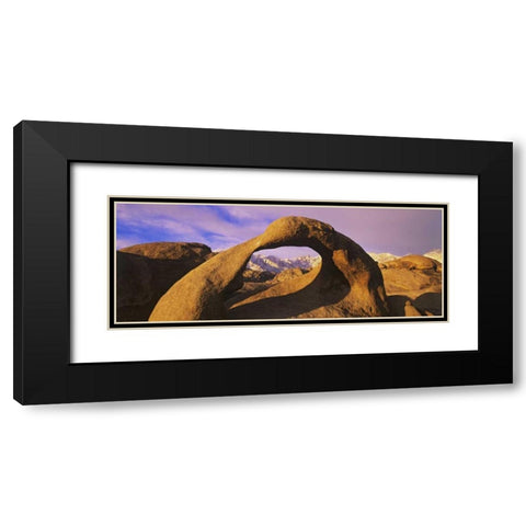 CA, A natural arch in the Alabama Hills Black Modern Wood Framed Art Print with Double Matting by Flaherty, Dennis