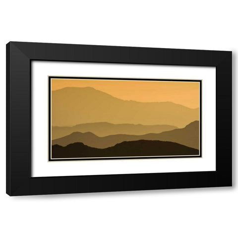 CA, Death Valley NP Layers of receding ridges Black Modern Wood Framed Art Print with Double Matting by Young, Bill