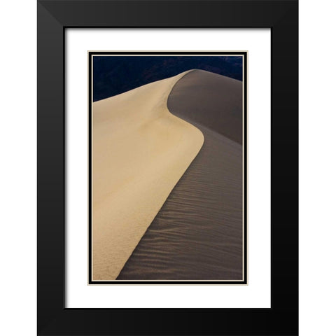 CA, Death Valley NP Dune ridge in morning light Black Modern Wood Framed Art Print with Double Matting by Young, Bill