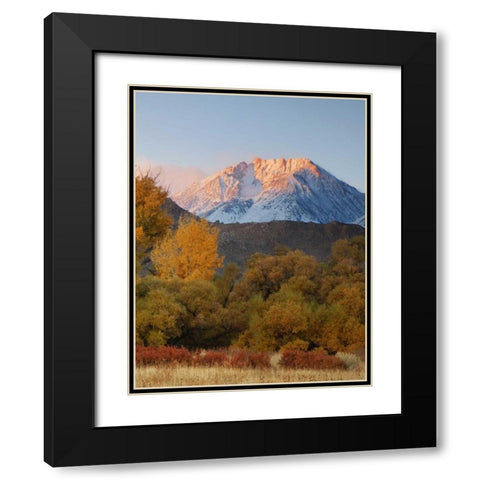 CA, Sierra Nevada, Owens Valley Basin Mountain Black Modern Wood Framed Art Print with Double Matting by Flaherty, Dennis