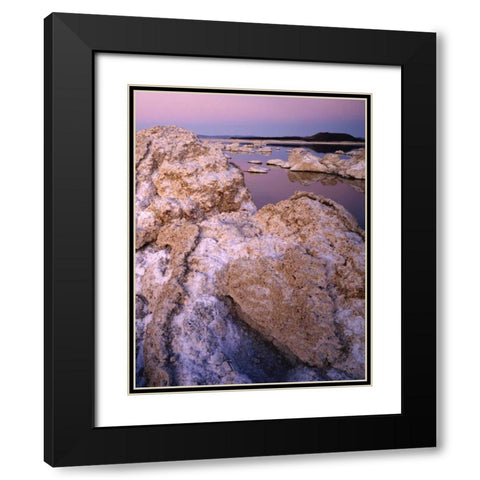 CA, Mono Lake reflections in south tufa area Black Modern Wood Framed Art Print with Double Matting by Flaherty, Dennis