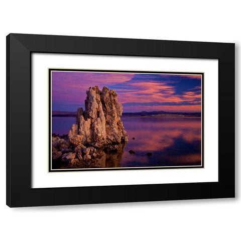 California, Mono Lake Sunrise on tufa formations Black Modern Wood Framed Art Print with Double Matting by Carter, Jean