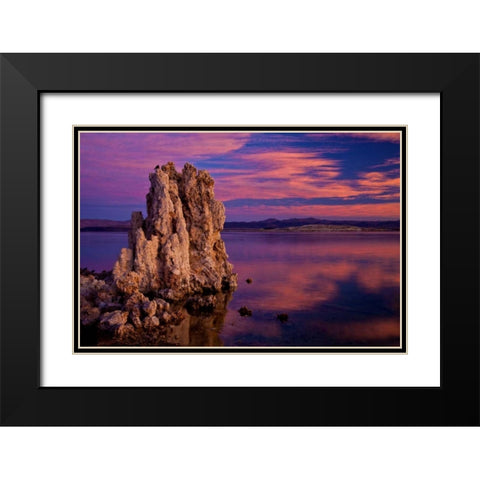 California, Mono Lake Sunrise on tufa formations Black Modern Wood Framed Art Print with Double Matting by Carter, Jean