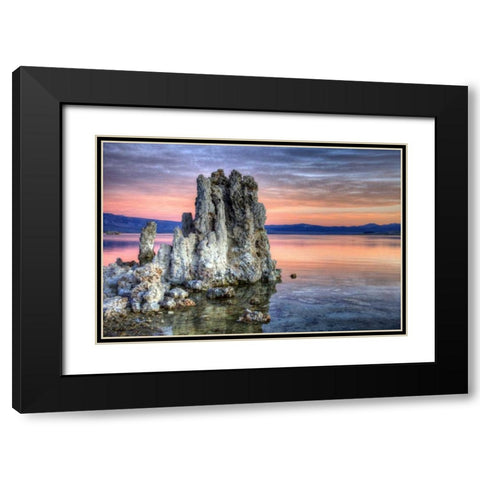 California, Mono Lake Sunrise on tufa formations Black Modern Wood Framed Art Print with Double Matting by Carter, Jean