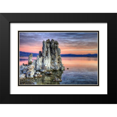 California, Mono Lake Sunrise on tufa formations Black Modern Wood Framed Art Print with Double Matting by Carter, Jean