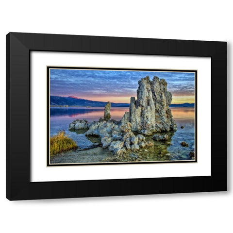 California, Mono Lake Sunrise on tufa formations Black Modern Wood Framed Art Print with Double Matting by Carter, Jean
