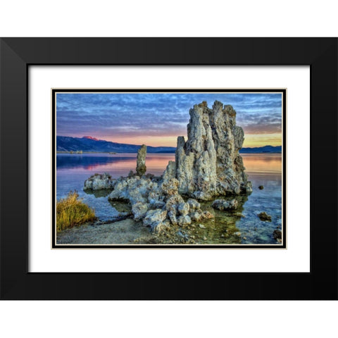 California, Mono Lake Sunrise on tufa formations Black Modern Wood Framed Art Print with Double Matting by Carter, Jean