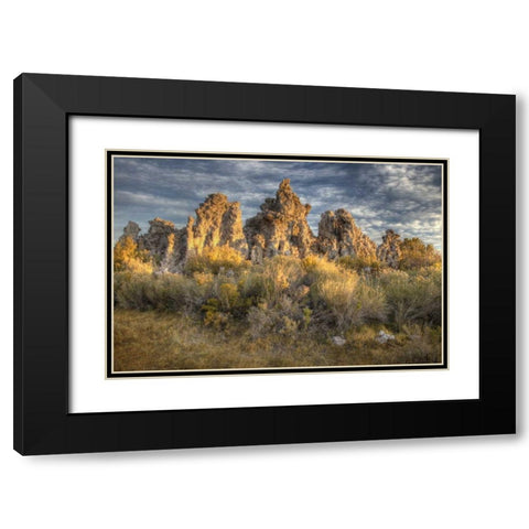 California, Mono Lake Sunrise on tufas and grass Black Modern Wood Framed Art Print with Double Matting by Carter, Jean